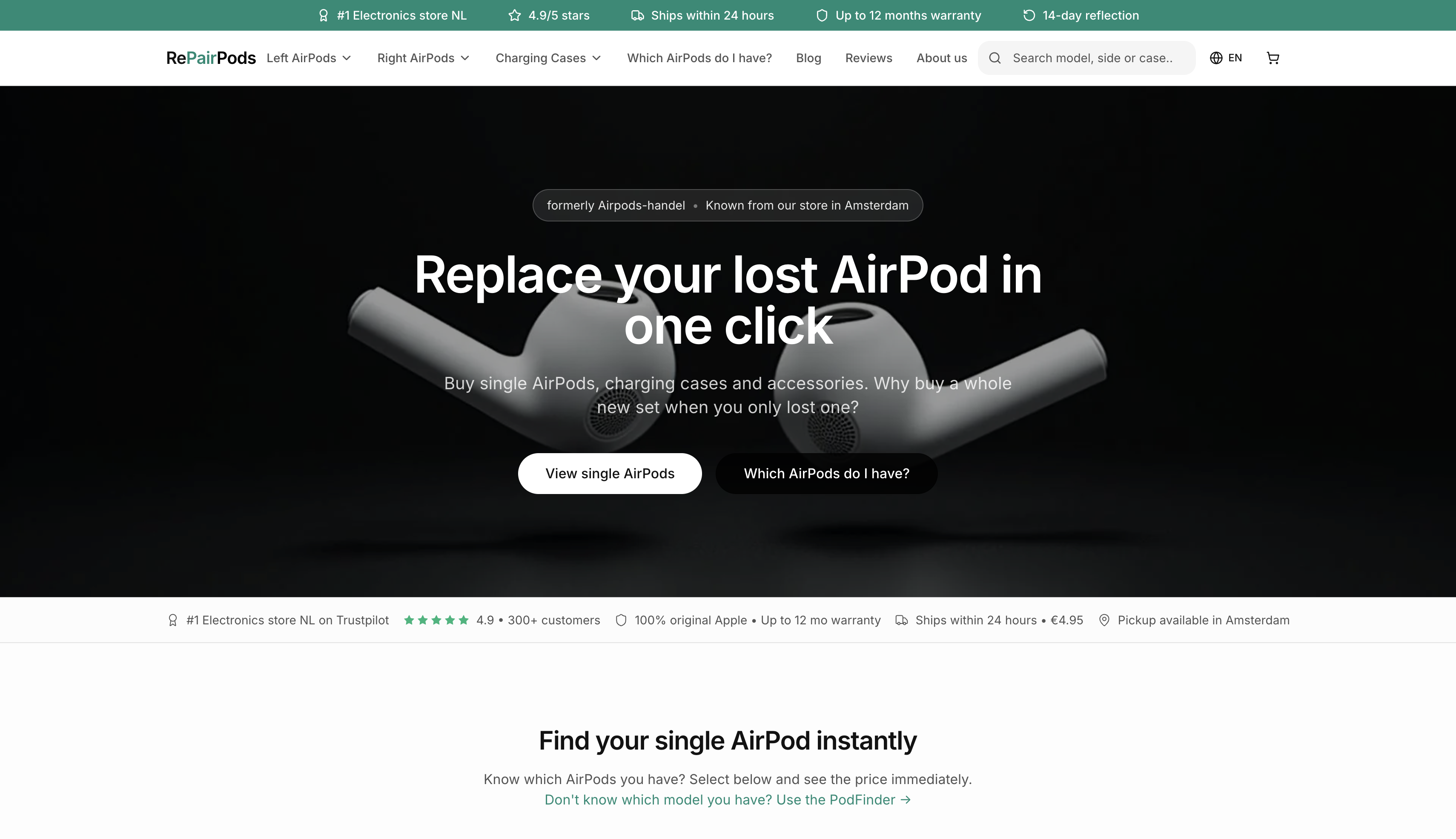 RePairPods - Lovable to Shopify Conversion